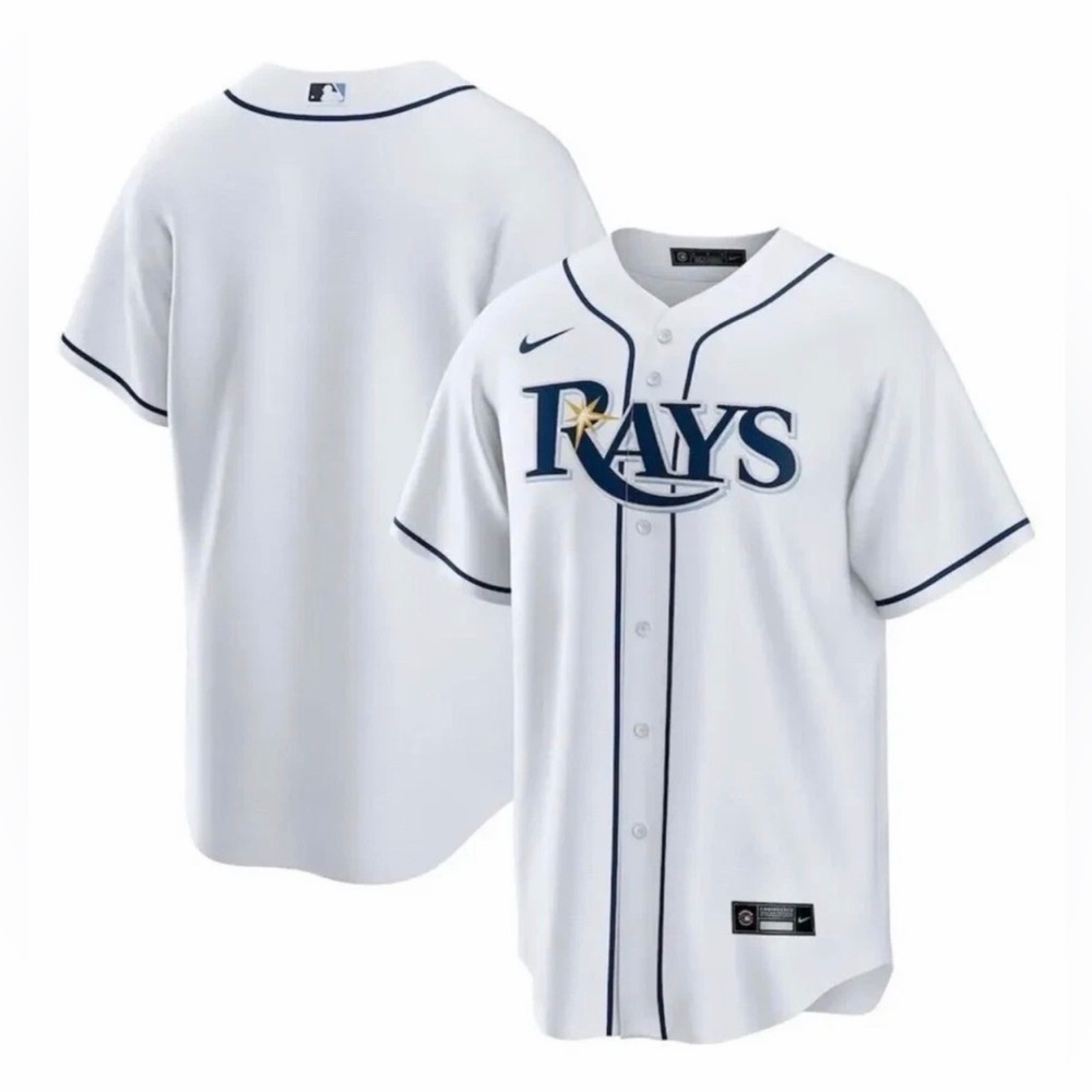Nike Authentic Tampa Bay Rays MLB Baseball White Home Jersey Men's Size: XL